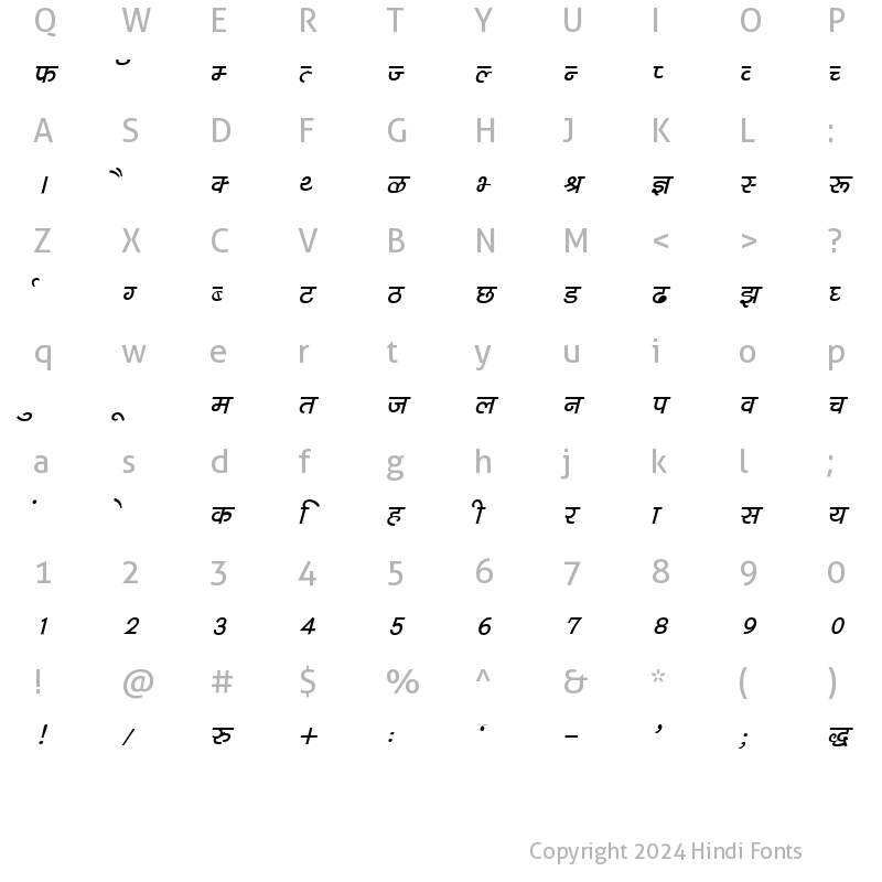 Character Map of DevLys 040 Bold Italic