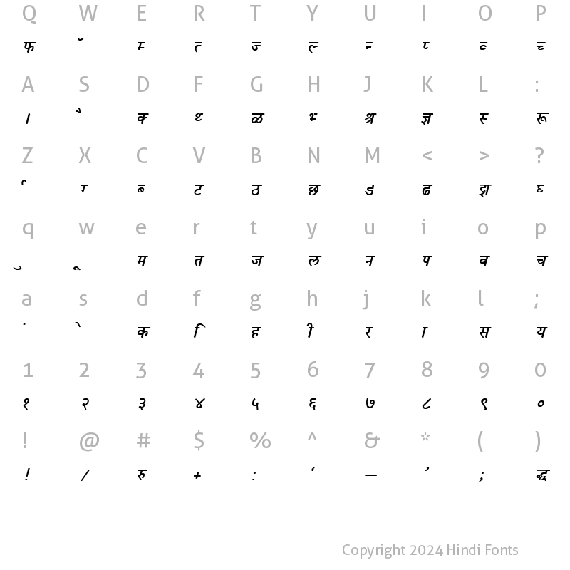 Character Map of DevLys 050 Bold Italic