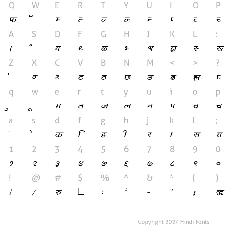 Character Map of DevLys 140 Bold Italic