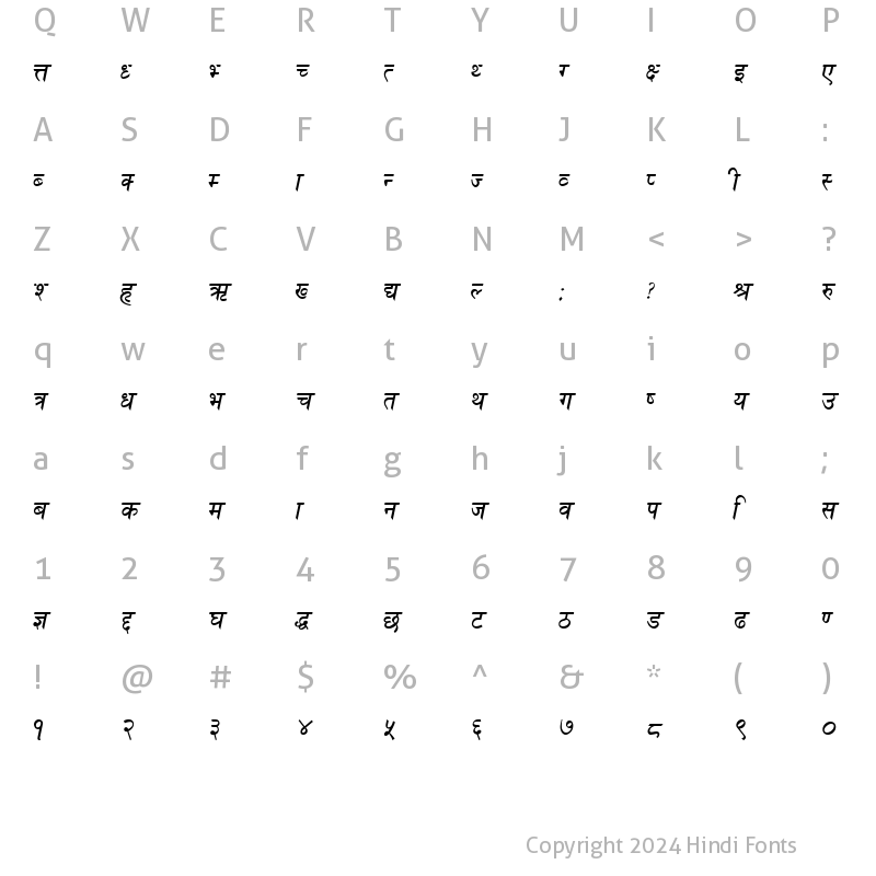 Character Map of HimalliI Italic
