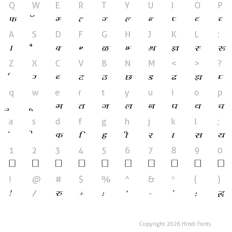 Kruti Dev 702 Normal Download For Free At HindiFonts Hindi Fonts